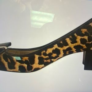 Michael Kors Kiera Bow Pump Natural Cheetah Haircalf Italian Vachetta Leather